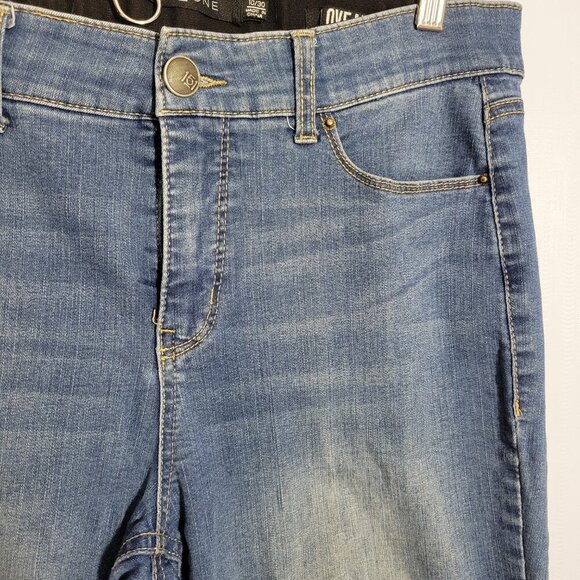 One 5 One 10/30 Light Wash Denim Blue Raw Hem Comfort Waist Skinny Jeans - Picture 13 of 13